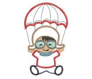 Stickmuster - Fallschirmspringer